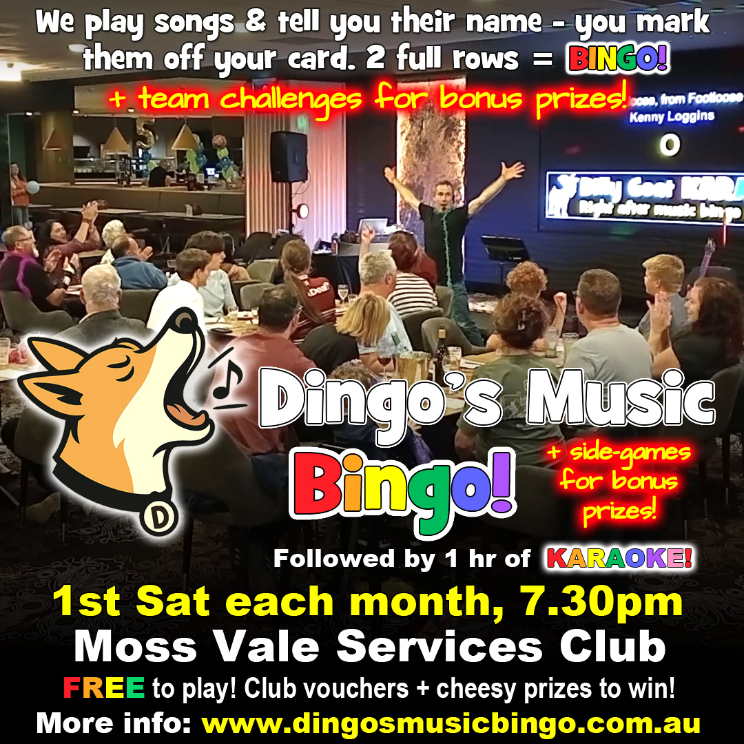 Music Bingo Moss Vale at Moss Vale Services Club